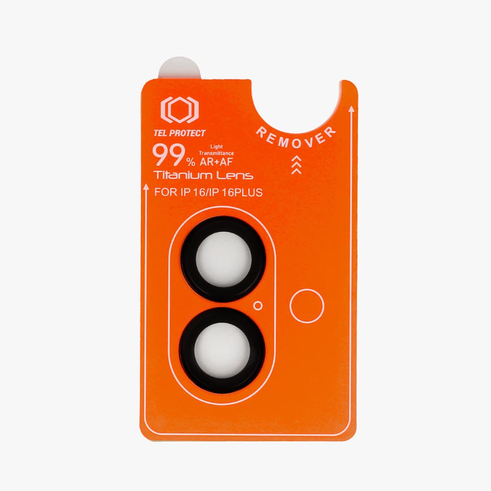 Tvrzené sklo Tel Protect Titanium Lens 99% AR na čočky fotoaparátu pro iPhone 17 black - náhled 2