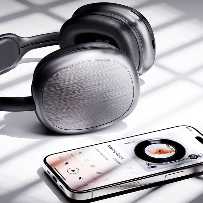 Bezdrátová sluchátka Rock O5 bluetooth grey - náhled 2