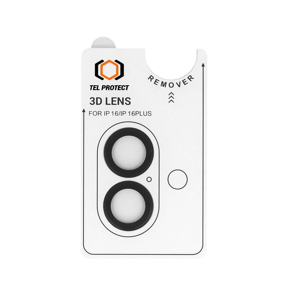Tvrzené sklo Tel Protect 3D Lens na čočky fotoaparátu pro iPhone 17 black - náhled 2