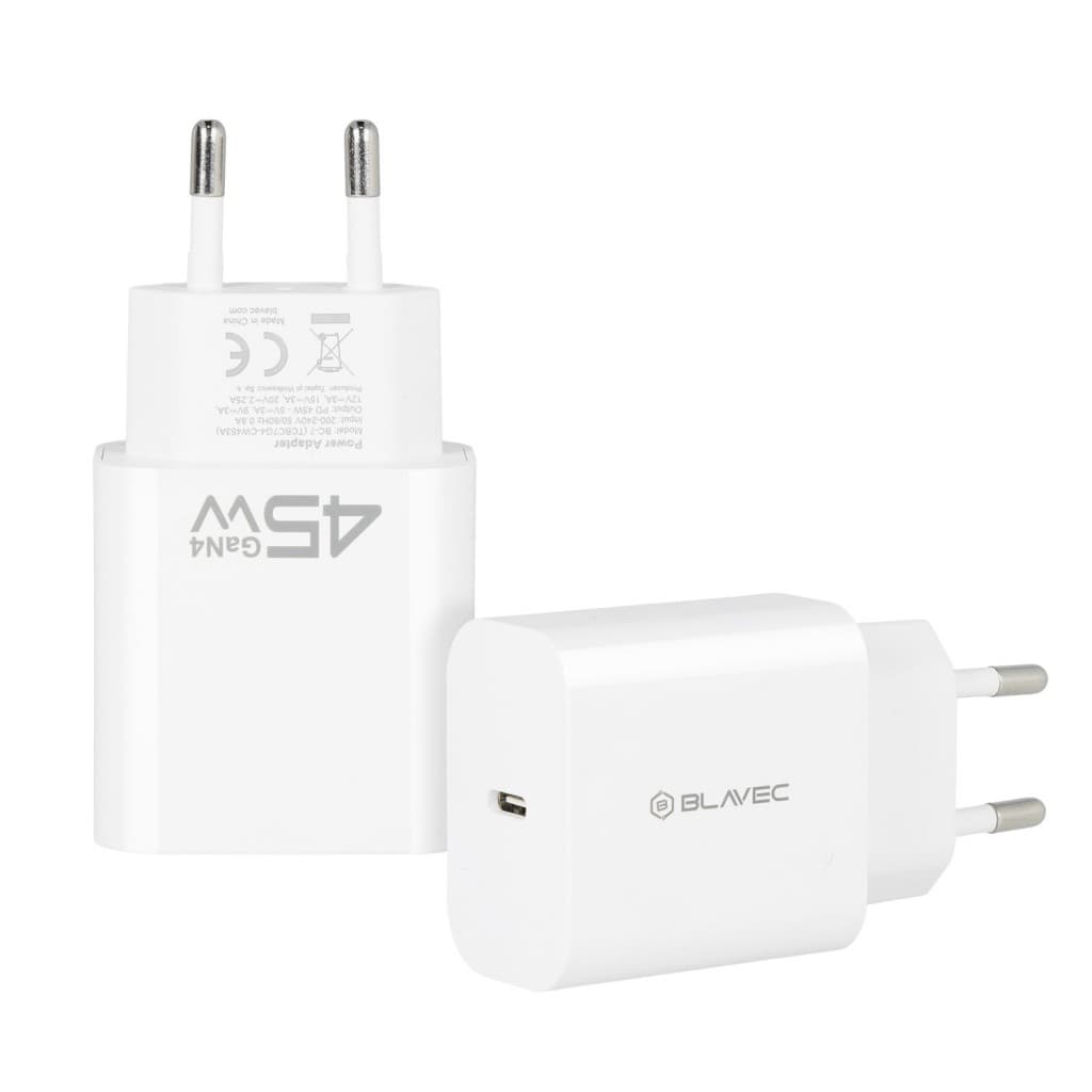 Adaptér Blavec BC-7 GaN4 s funkcí rychlonabíjení 45W (TCBC7G4-CW453A) bílý - náhled 2