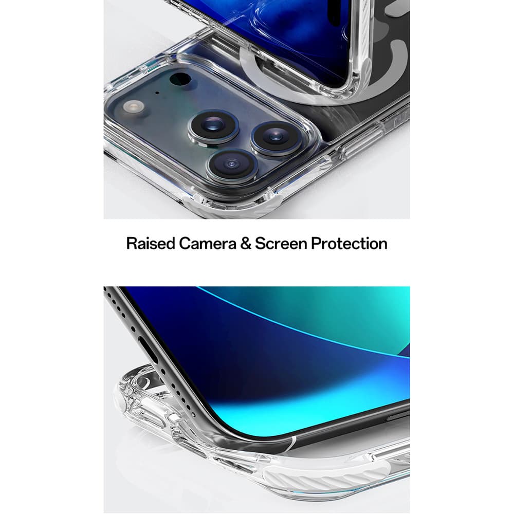 Zadní kryt Rock Crystal Clear Magnetic Series pro iPhone 17 Pro Max transparent-black - náhled 2