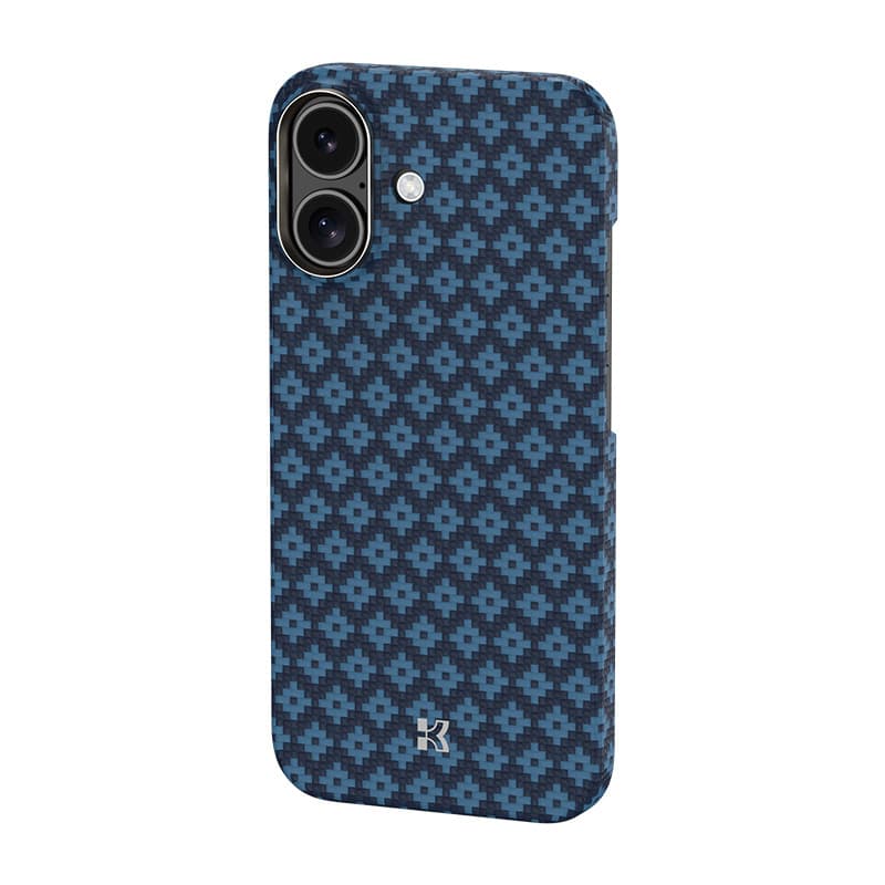 Benks magnetické Armor Air Armor Grid kevlarové pouzdro s kovovým rámem 600D (0067) pro iPhone 17 modré - náhled 2