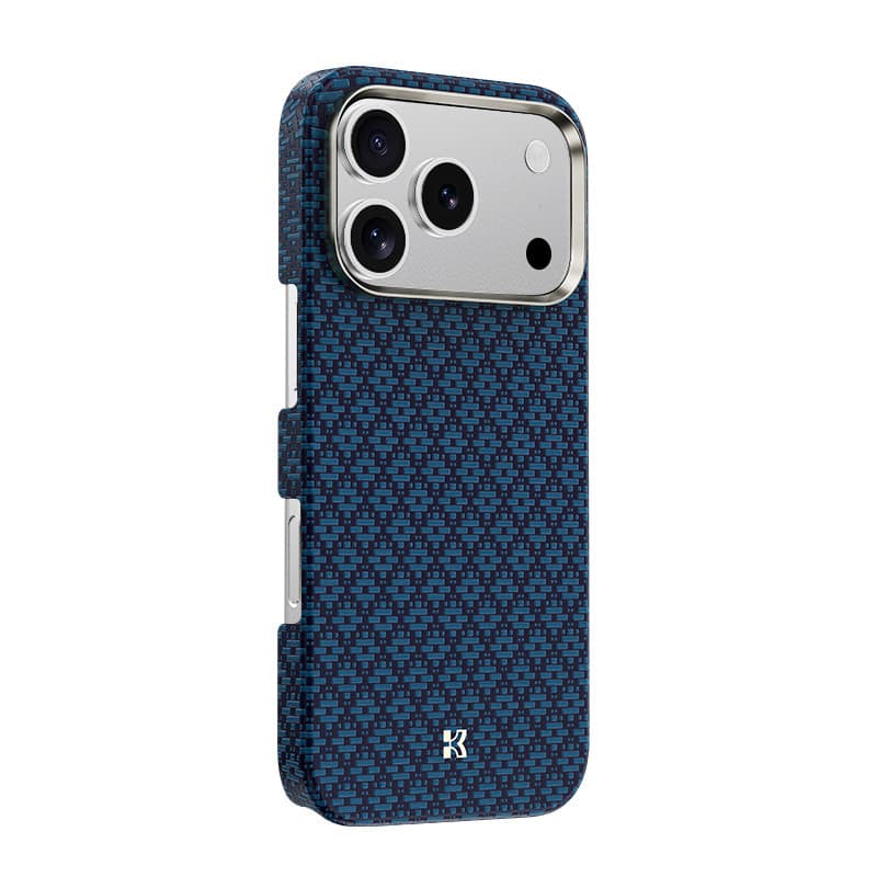 Benks Magnetic Armor Air Armor Grid Kevlar Case Metal Frame 600D (0070) pro iPhone 17 Pro Max modrý - náhled 2