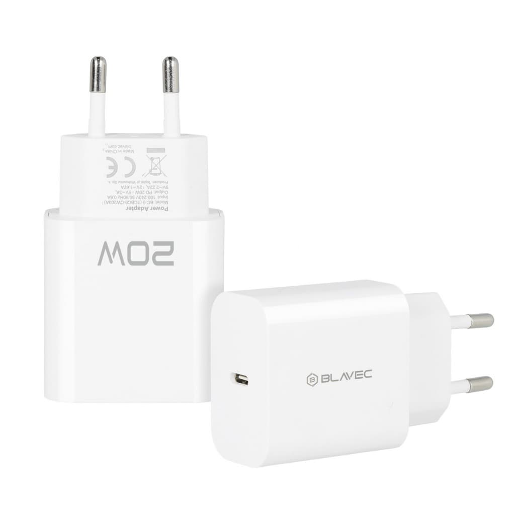 Adaptér Blavec BC-9 – typ C – PD 20W 3A (TCBC9-CW203A) bílý - náhled 2