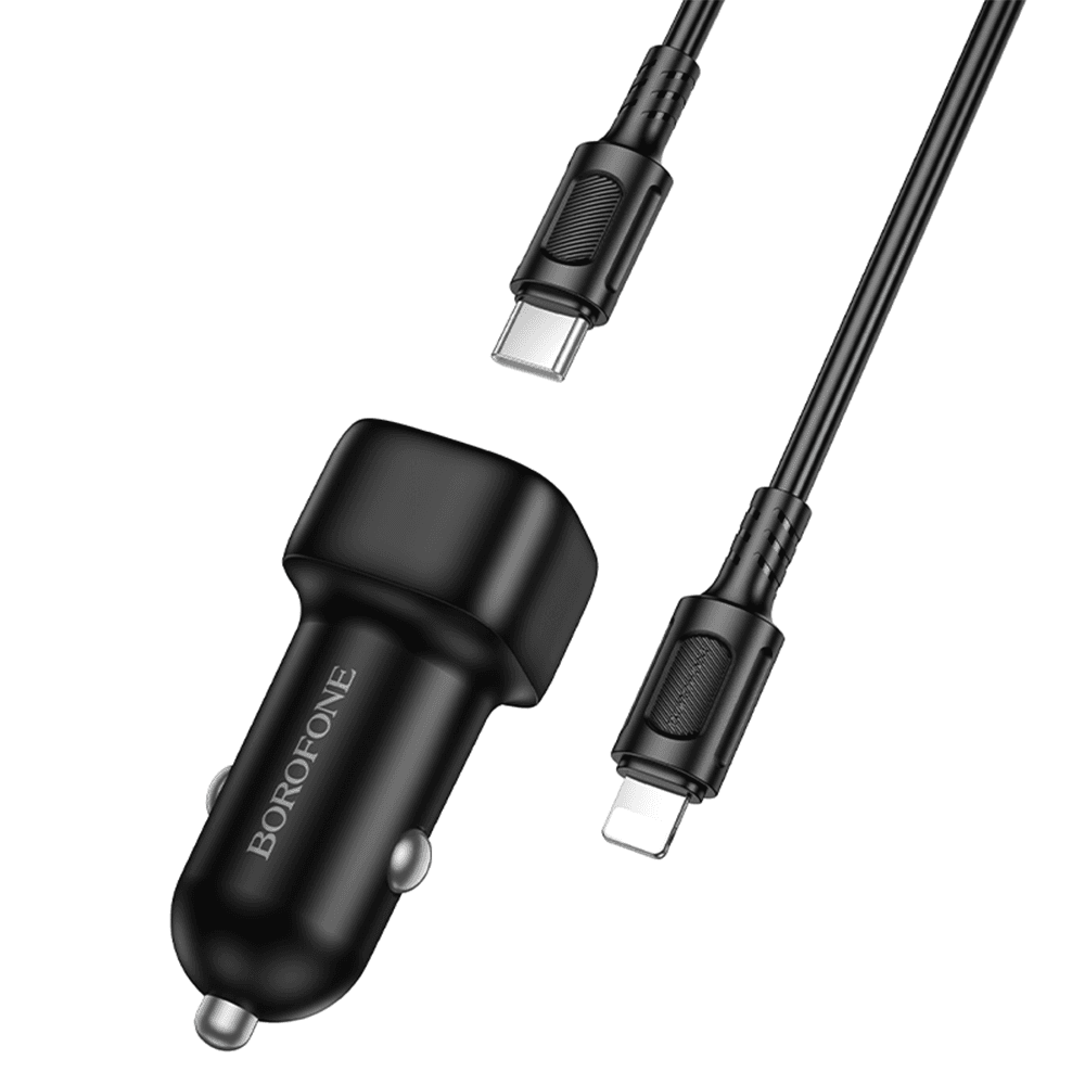 Autonabíječka Borofone BZ34A Cloud s kabelem Type-C na Lightning 20W černá - náhled 2