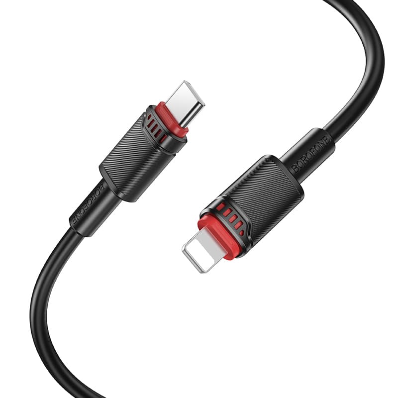 Datový kabel Borofone BX110 Beneficio USB-A - Lightning 2,4A 1m černý - náhled 2