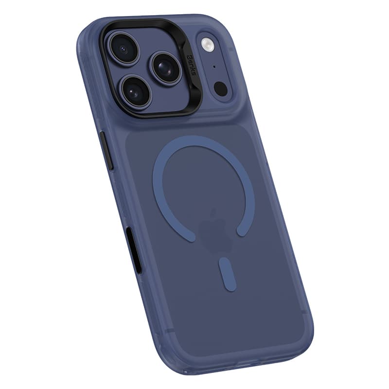 Magnetické ochranné pouzdro Lucid Armor (C070) pro iPhone 17 Pro Max s tlačítkem pro ovládání fotoaparátu Benks modré - náhled 2