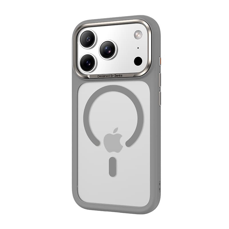 Magnetický kryt Benks Mist s kovovým rámem pro iPhone 17 Pro Max (s tlačítkem pro ovládání fotoaparátu) šedý - náhled 2