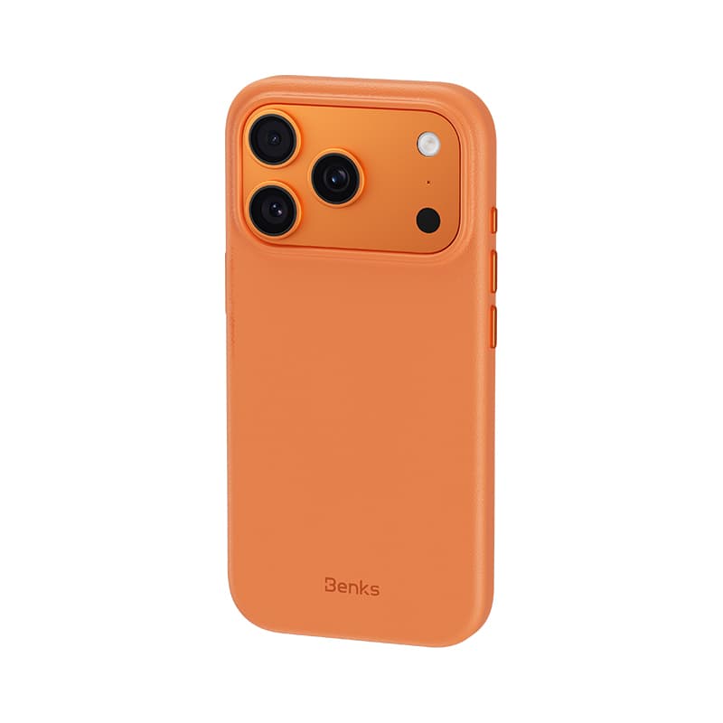 Magnetické silikonové pouzdro Benks Vita Pro (A069) pro iPhone 17 Pro oranžové (s tlačítkem pro ovládání fotoaparátu) - náhled 2
