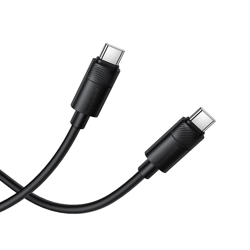Kabel Borofone BX123 Leya - Type C to Type C - PD 60W 3A 1 m černý - náhled 2