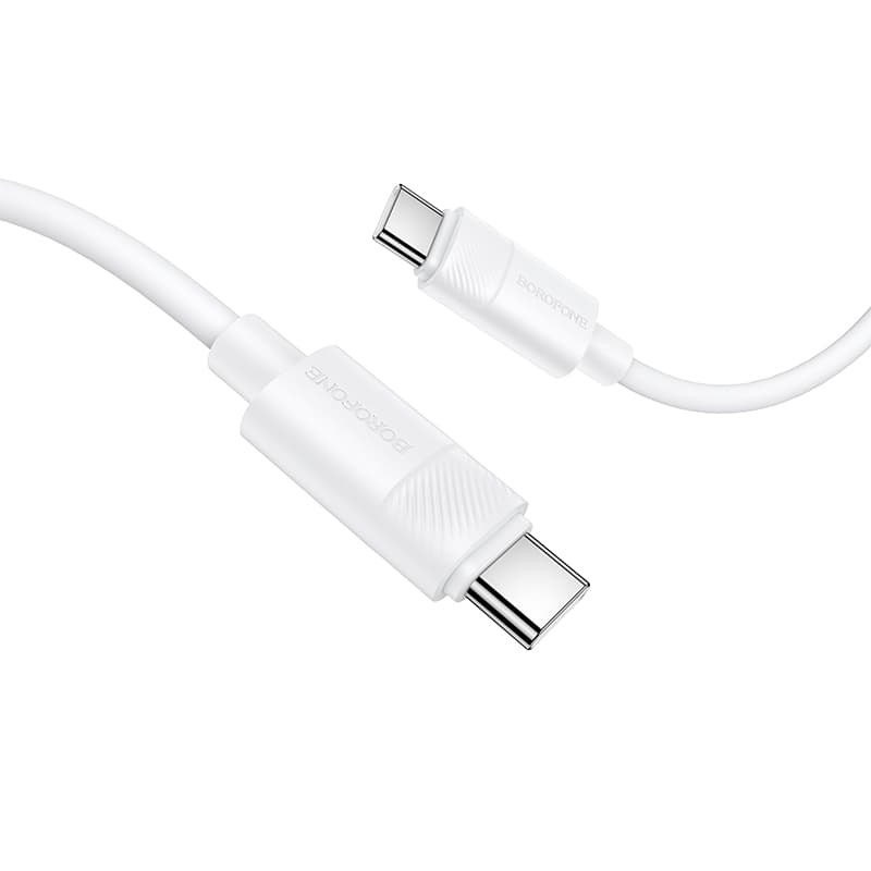 Kabel Borofone BX123 Leya - Type C to Type C - PD 60W 3A 1 m bílý - náhled 2