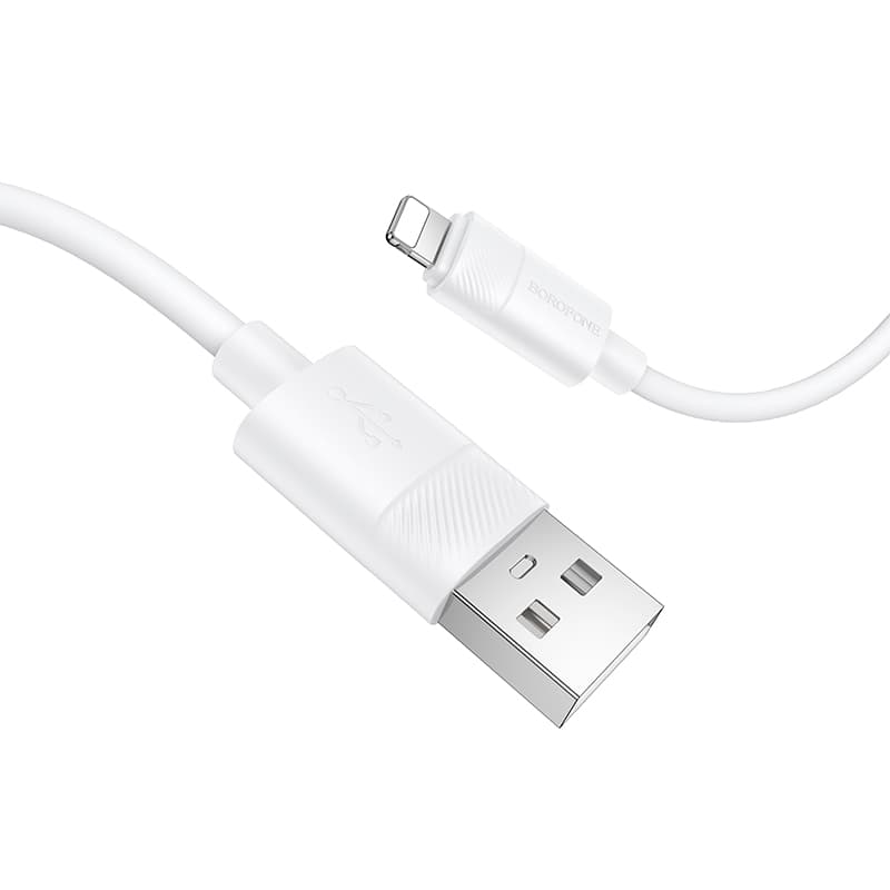 Kabel Borofone BX123 Leya - USB to Lightning - 12W 2,4A 1 m bílý - náhled 2