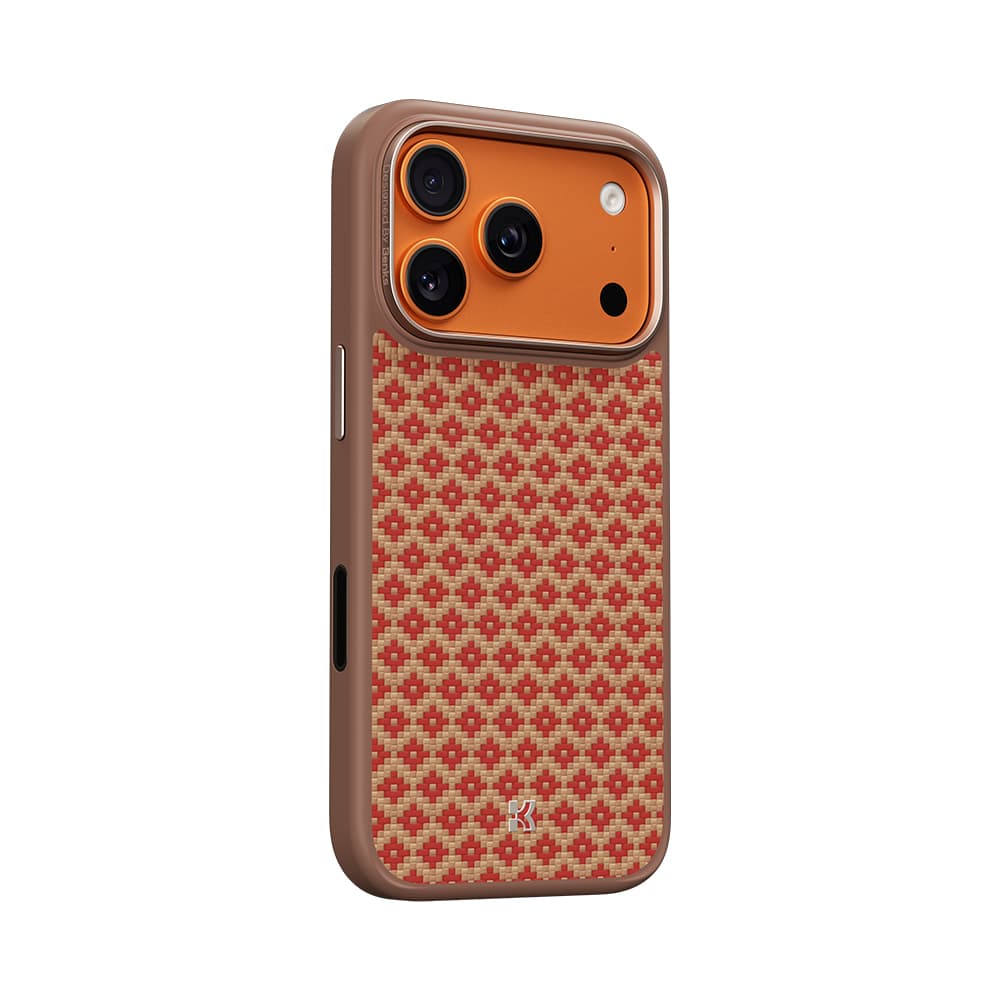 Kryt Benks Magnetic Armor Pro Armor Grid Kevlar Metal Frame 600D (YB70) pro iPhone 17 Pro Max oranžový - náhled 2