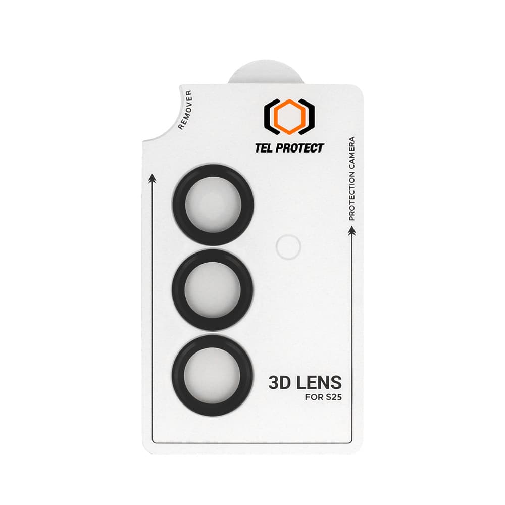 Tvrzené sklo Tel Protect 3D Lens na fotoaparát pro Samsung Galaxy S26 černé - náhled 2