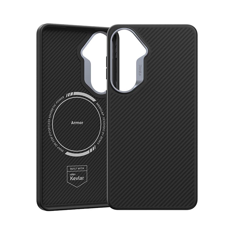 Kevlarový kryt Benks Magnetic Armor Pro Metal Frame 600D pro Samsung Galaxy S26 Plus černý - náhled 2