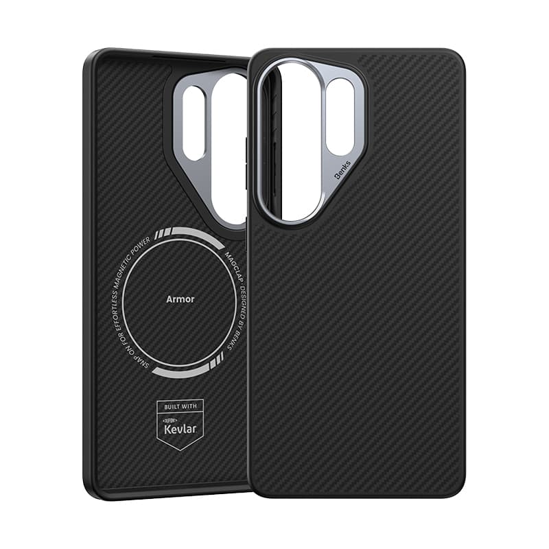 Kevlarový kryt Benks Magnetic Armor Pro Metal Frame 600D pro Samsung Galaxy S26 Ultra černý - náhled 2