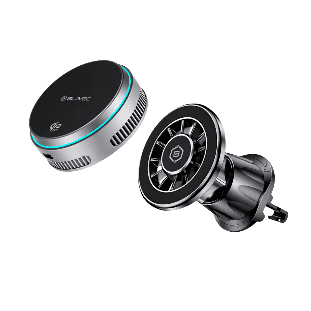 Magnetický držák do auta Blavec BHC-05 Qi2.2 25W s chlazením a bezdrátovým nabíjením černý - náhled 2
