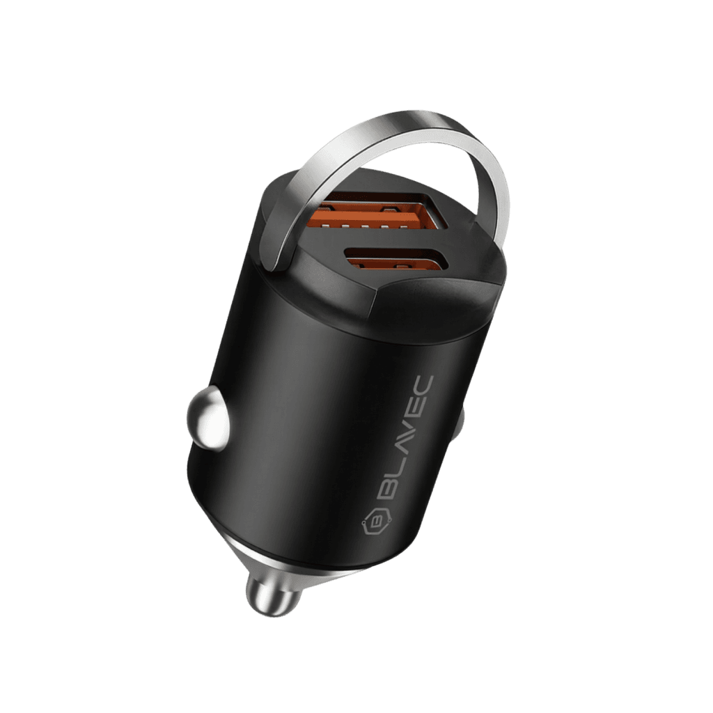 Adaptér do auta Blavec BS-02B Aero USB a USB-C QC 3.0 18W PD 30W (CCBS02BA-UCB) černý - náhled 2