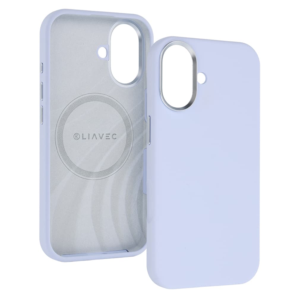 Silikonový kryt Liavec Silky s kovovým rámečkem fotoaparátu pro Apple iPhone 17 modrý - náhled 2