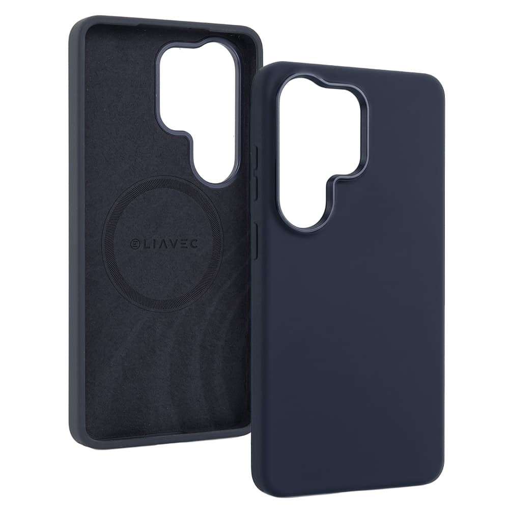 Silikonový kryt Liavec Silky s kovovým rámečkem fotoaparátu pro Samsung Galaxy S26 Ultra modrý - náhled 2