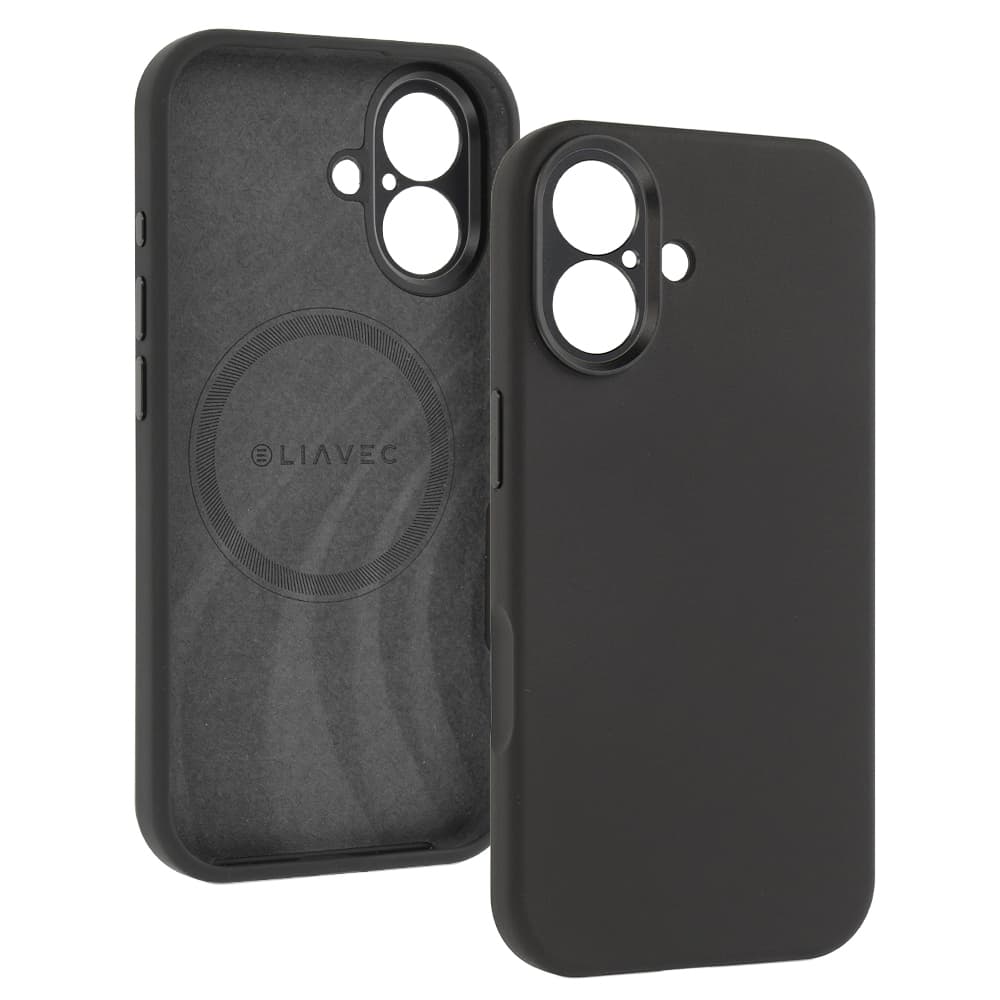 Kryt Liavec Silk Shield s kovovým rámečkem fotoaparátu pro Apple iPhone 17 černý - náhled 2