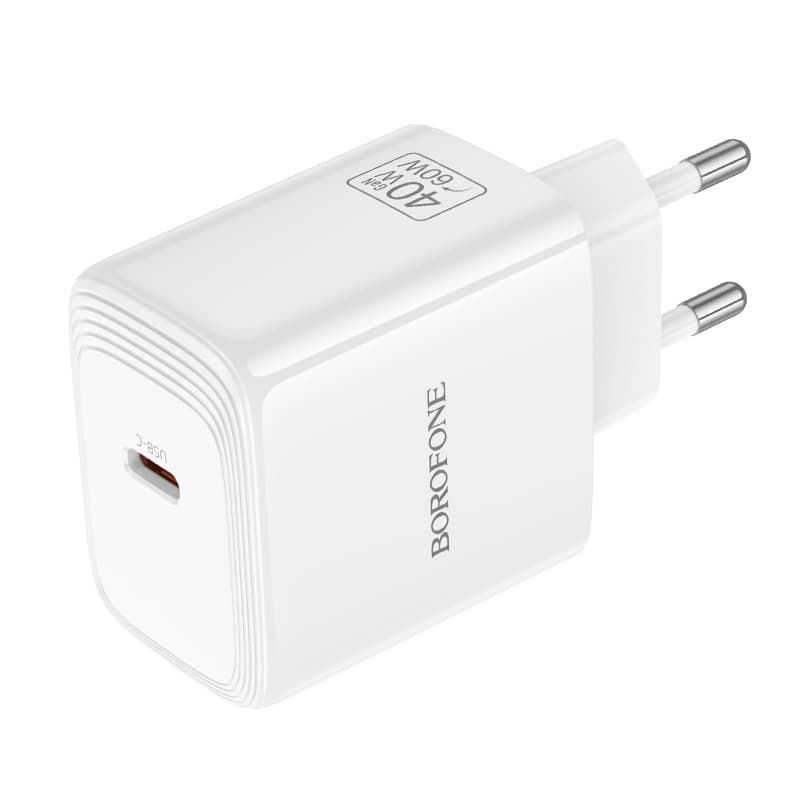 Adaptér Borofone BN33 Fuente GaN Typ C QC 3.0 PD 40W bílý - náhled 2