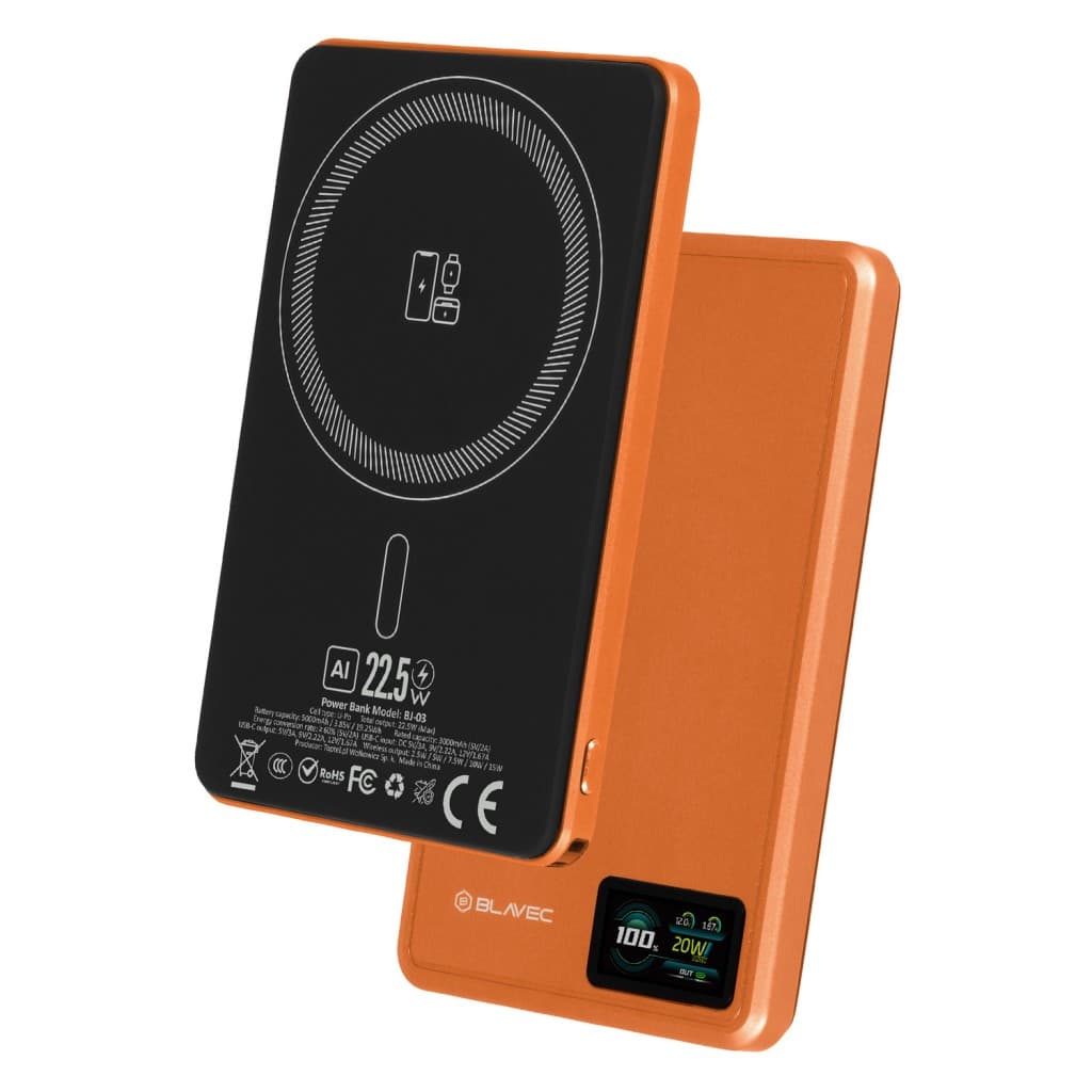 Powerbanka Blavec BJ-03 Ultra Slim 5000mAh oranžová hliníková 22,5W - náhled 2