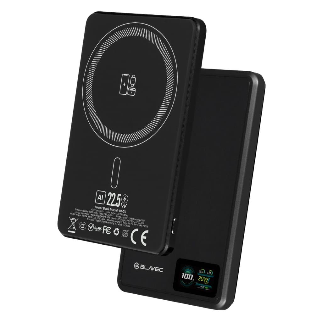 Powerbanka Blavec BJ-03 Ultra Slim 5000mAh černá hliníková 22,5W - náhled 2