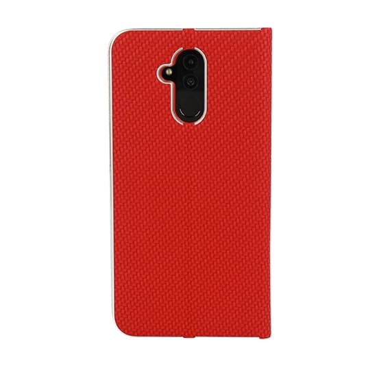 Vennus Book CARBON pouzdro s rámečkem pro Iphone 12 Pro Max červené - náhled 2