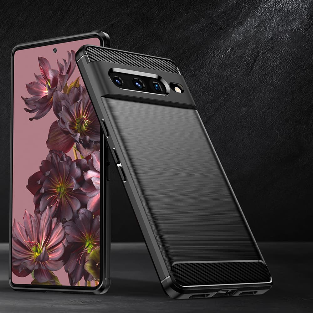 Techsuit Karbon Silikon Google Pixel 7 Pro Černá - náhled 3