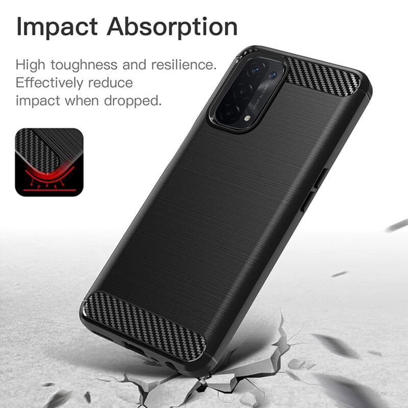 Techsuit Karbon Silikon Černý Oppo A54 5G A74 5G OnePlus Nord N200 5G - náhled 3