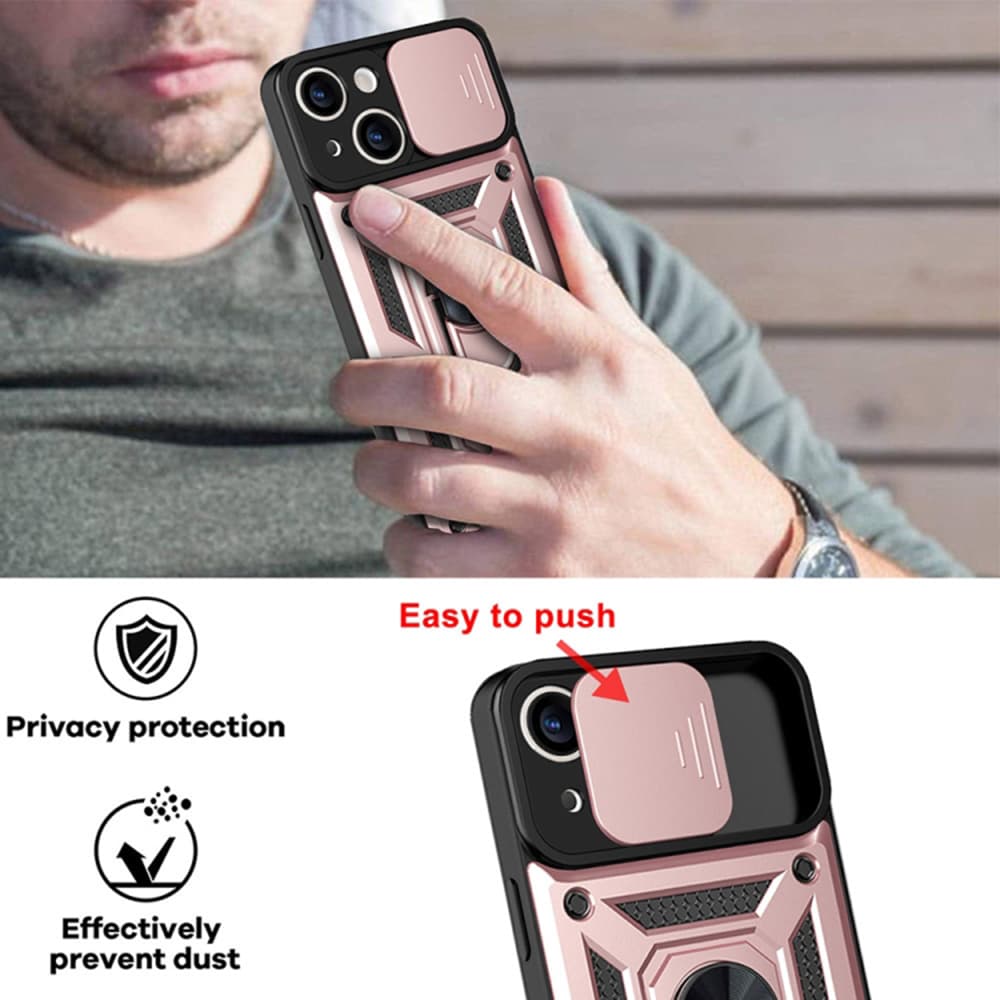 Techsuit CamShield Series iPhone 14 Pro Rose Gold - náhled 3