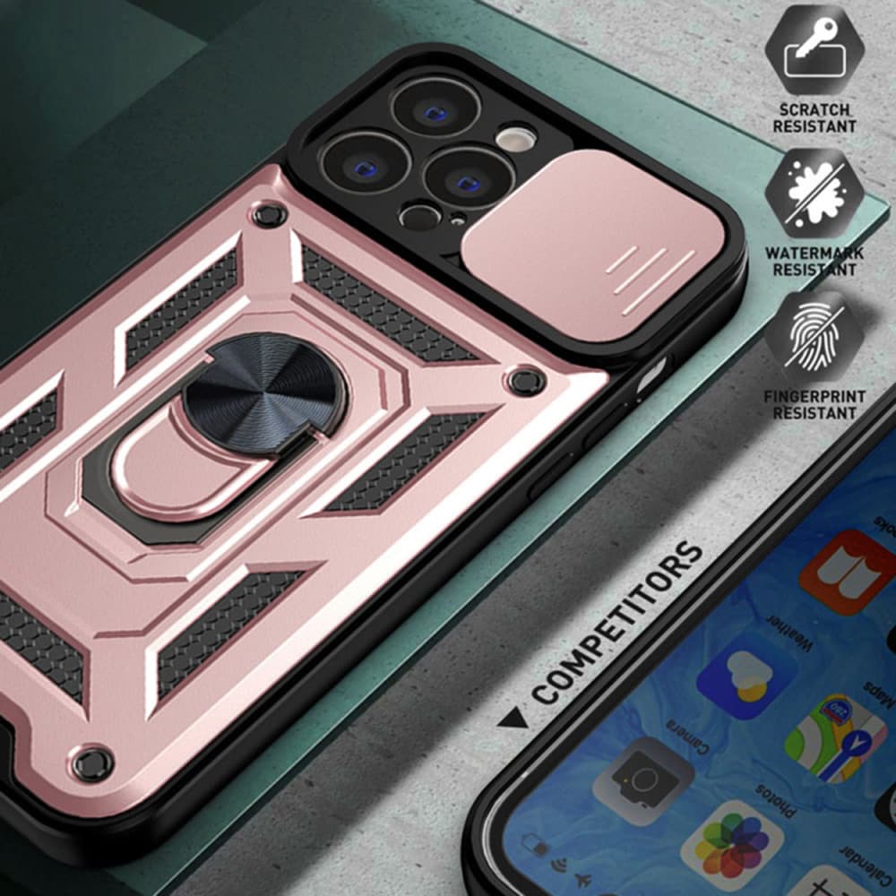 Techsuit CamShield Series iPhone 13 Pro růžové zlato - náhled 3