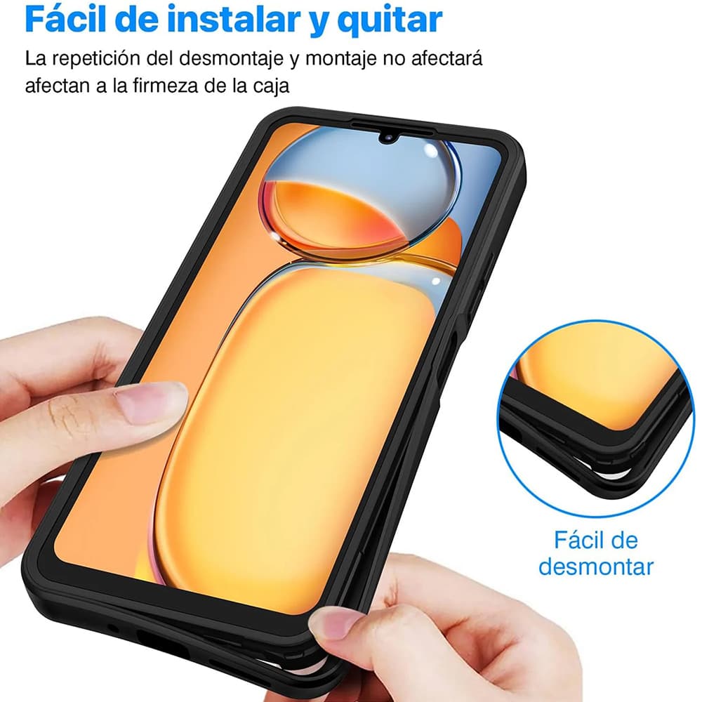 Techsuit ColorVerse 360 Series Screen Protector Xiaomi Redmi 13C 4G Poco C65 Black - náhled 3