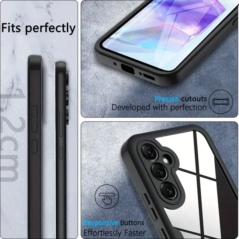 Techsuit ColorVerse 360 Series Screen Protector Samsung Galaxy A55 5G Black - náhled 3