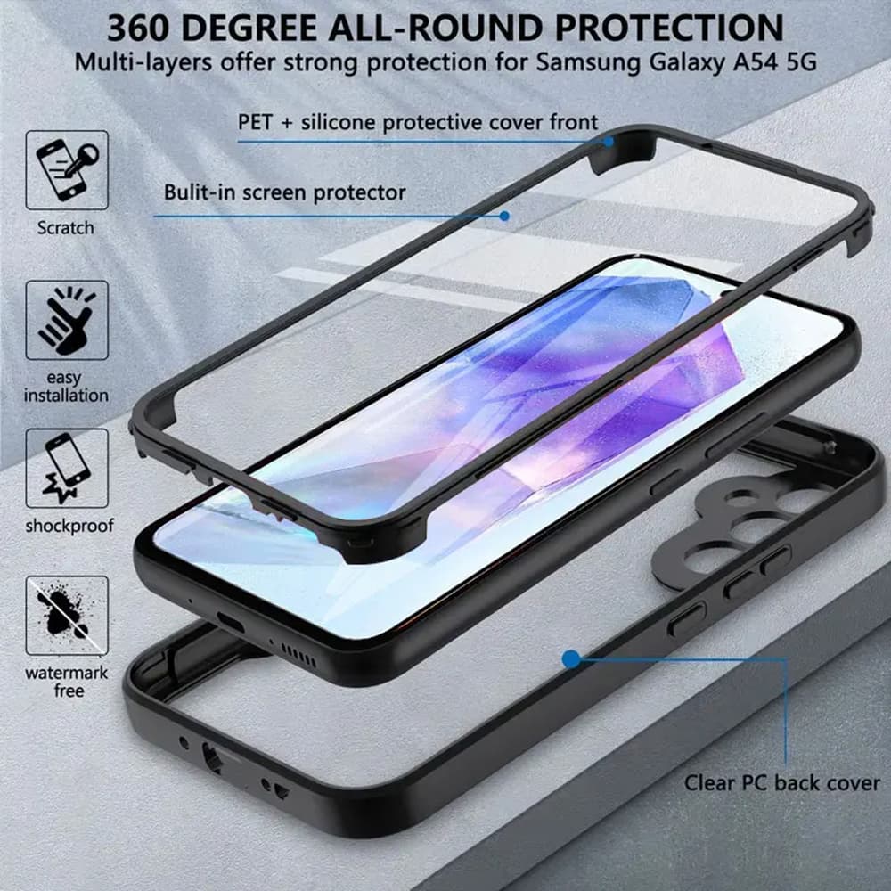 Techsuit ColorVerse 360 Series Screen Protector Samsung Galaxy A35 5G Purple - náhled 3