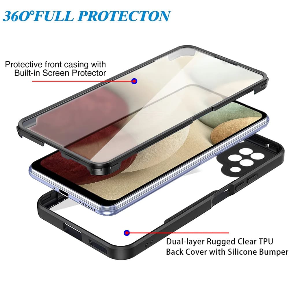 Techsuit ColorVerse 360 Series Screen Protector Samsung Galaxy A12 Black - náhled 3