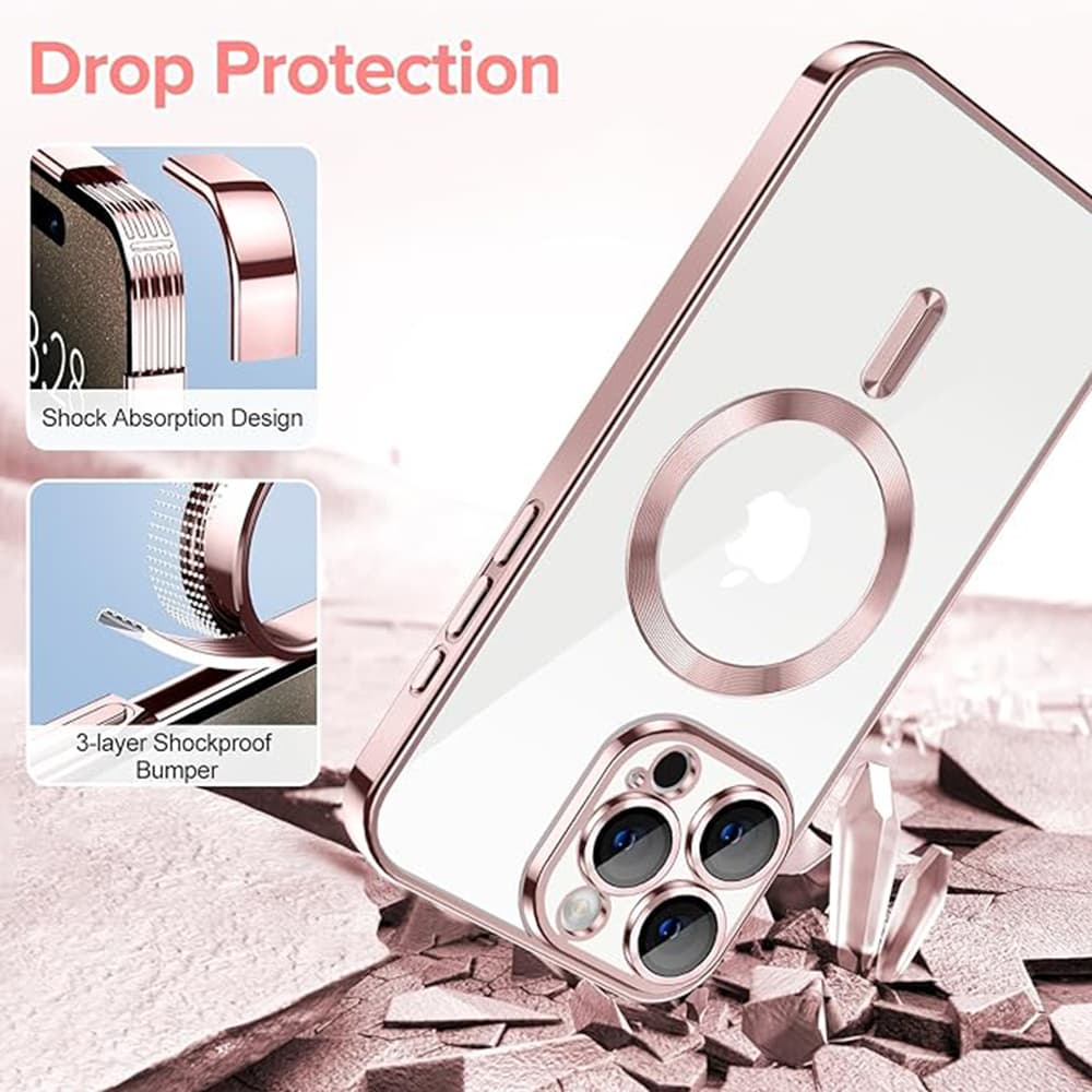 Techsuit Křišťál MagSafe iPhone 15 Pro Max Růžový - náhled 3
