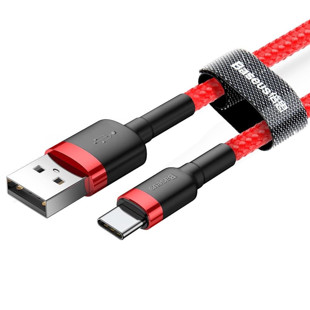 Baseus Cafule USB Type-C Rychlonabíjecí 3A 0.5m Červený - náhled 3