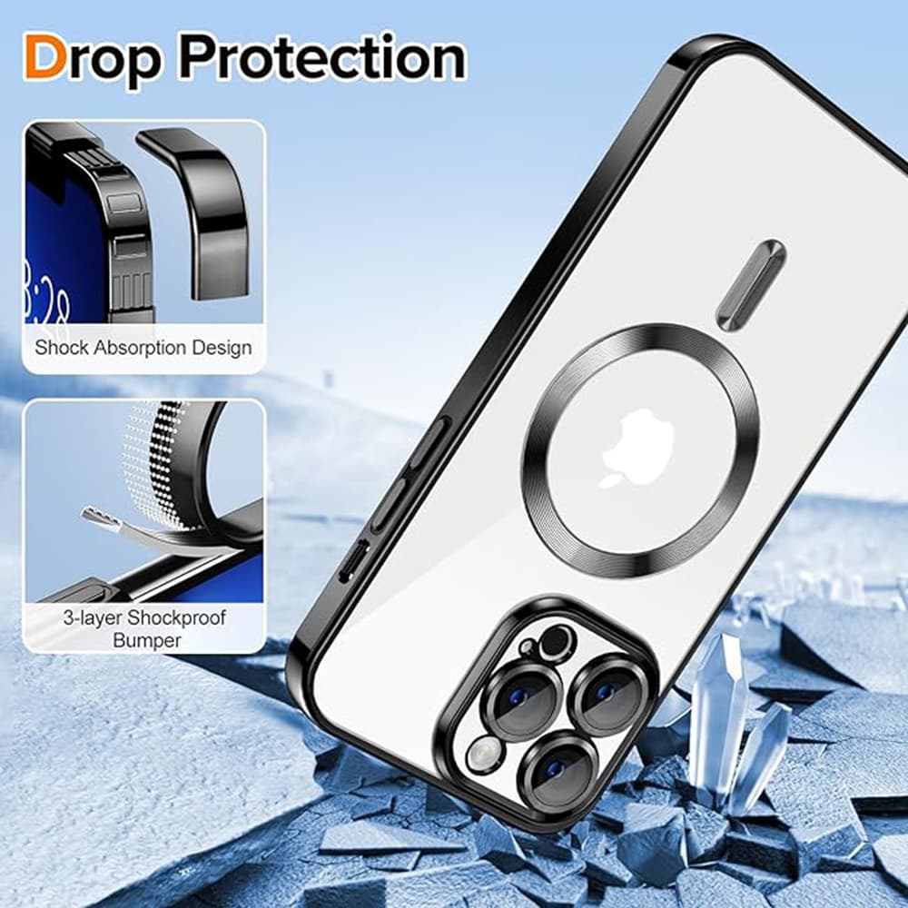 Techsuit Luxusní Krystal MagSafe iPhone 13 Pro Max Černý - náhled 3