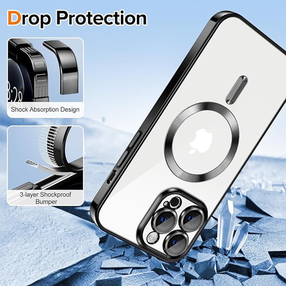 Techsuit Luxusní Křišťálové MagSafe iPhone 12 Pro Max Černé - náhled 3