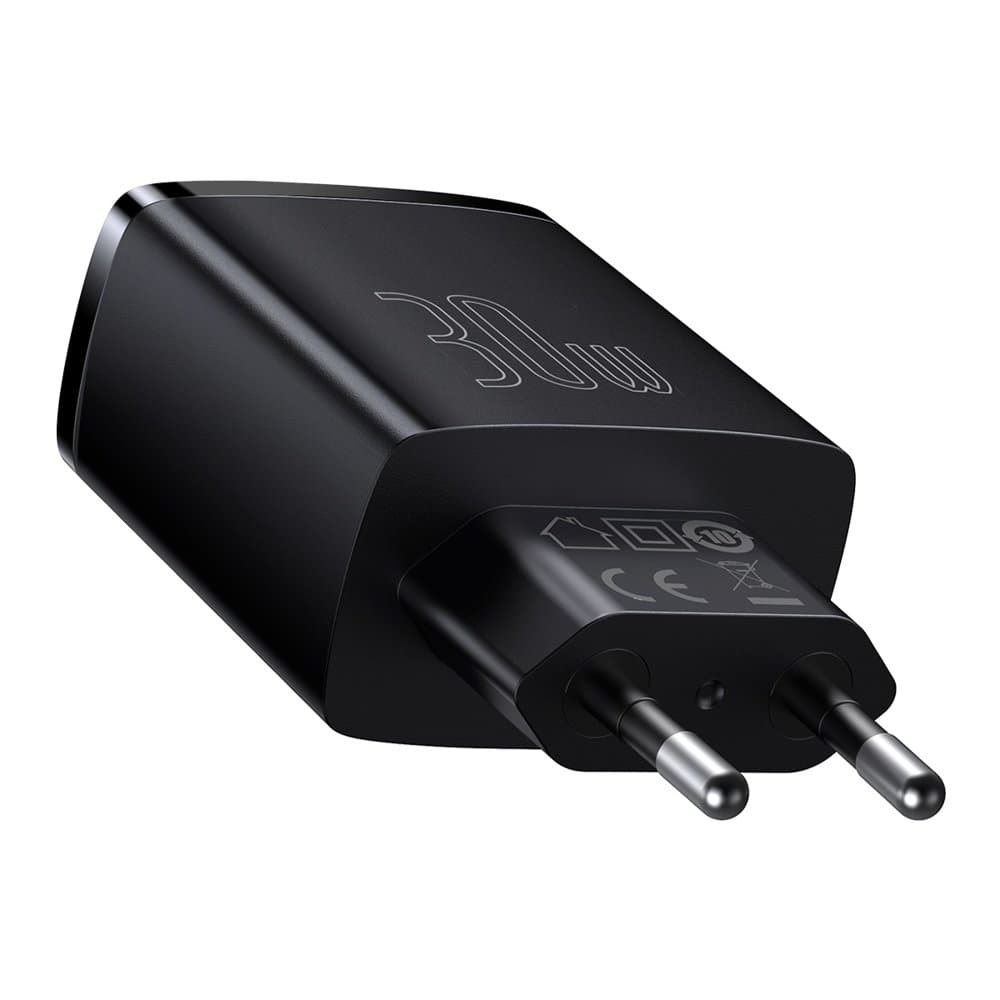 Baseus Síťová nabíječka Kompaktní (CCXJ-E01) USB-C PD 30W Černá - náhled 3