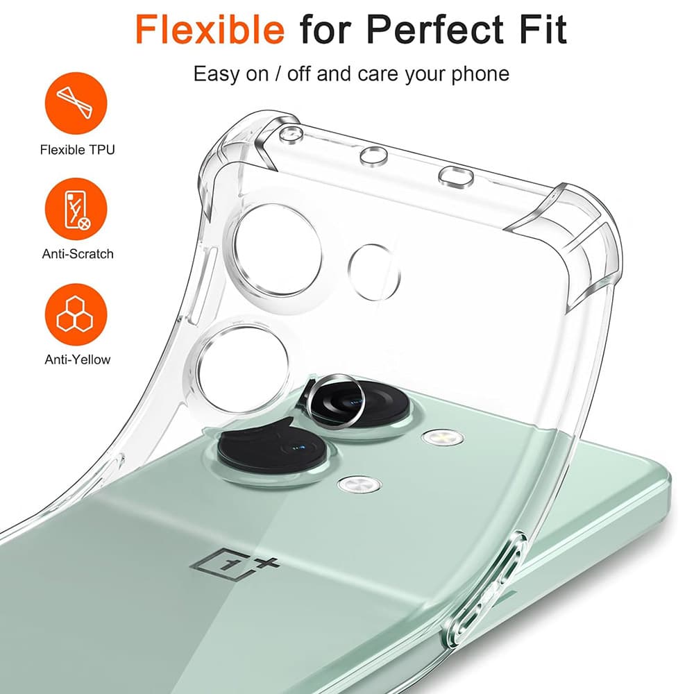 Techsuit Nárazuvzdorný průhledný silikon OnePlus Nord 3 - náhled 3