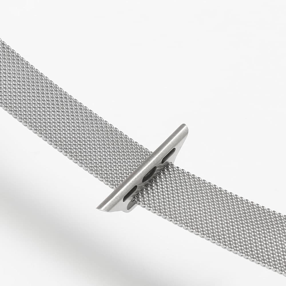 Techsuit - řemínek k hodinkám (W034) - Apple Watch 1/2/3/4/5/6/7/8/9/10/11/SE/SE 2/SE 3/Ultra/Ultra 2/Ultra 3 (42/44/45/46/49mm) - stříbrný - náhled 3