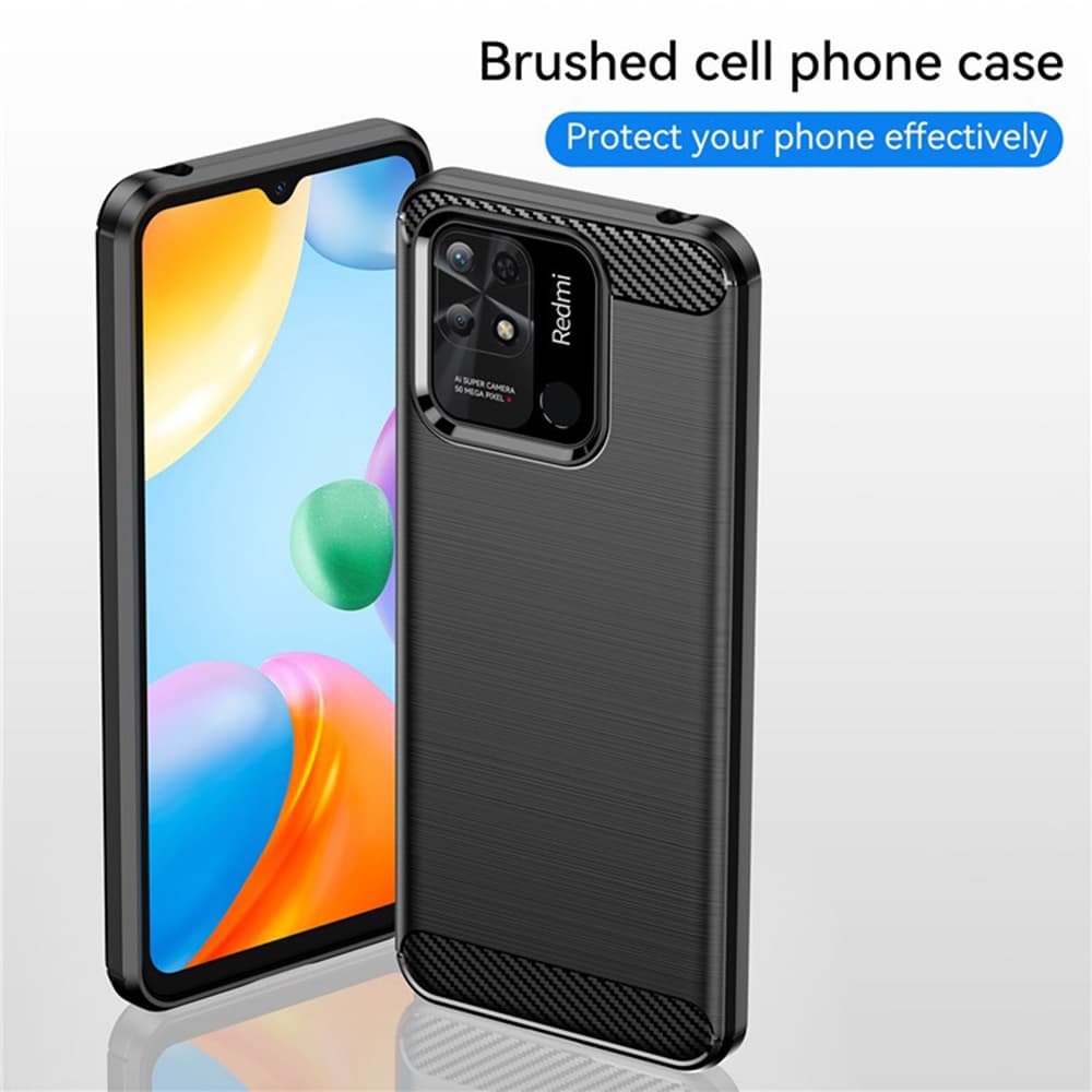 Techsuit Karbon Silikon Xiaomi Redmi 10C Černý - náhled 3