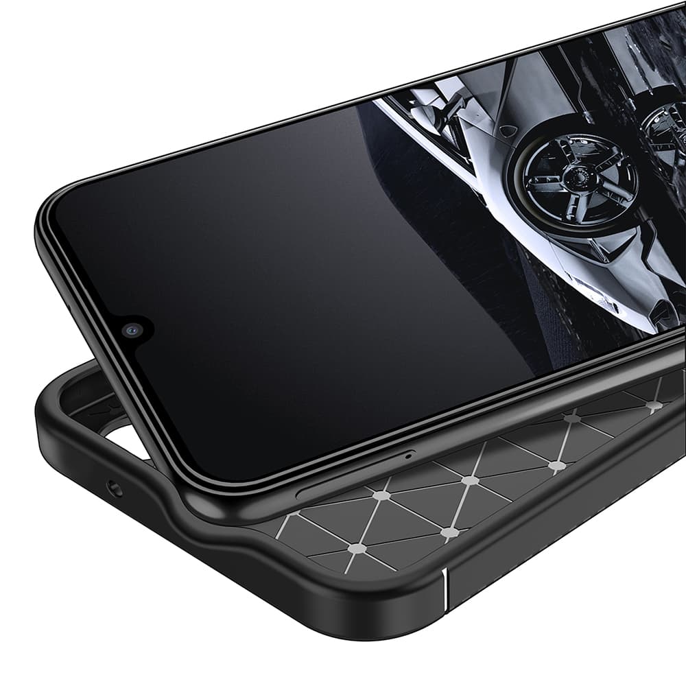 Techsuit CarbonFiber kryt Samsung Galaxy A14 4G 5G Black - náhled 3