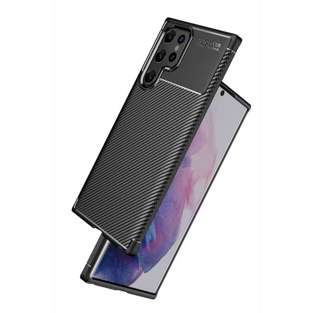 Techsuit CarbonFiber Samsung Galaxy S22 Ultra 5G černý - náhled 3