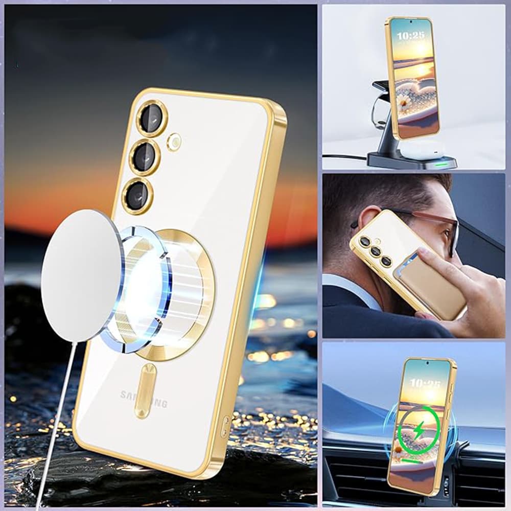 Techsuit Luxusní Křišťálový MagSafe Samsung Galaxy S23 Růžový - náhled 3