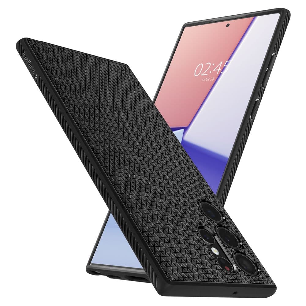 Spigen Tekutý Vzduch Samsung Galaxy S22 Ultra Černý - náhled 3