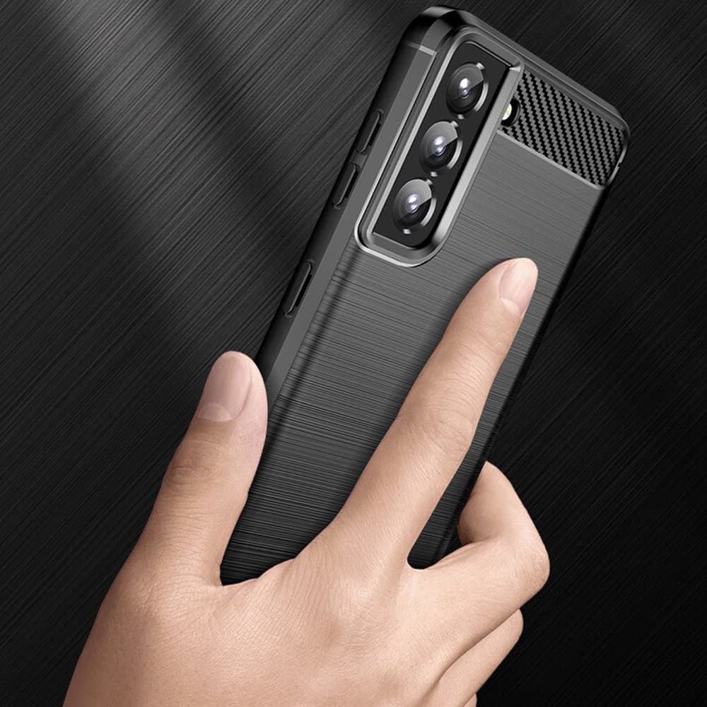 Techsuit Karbon Silikon Samsung Galaxy S22 Černý - náhled 3